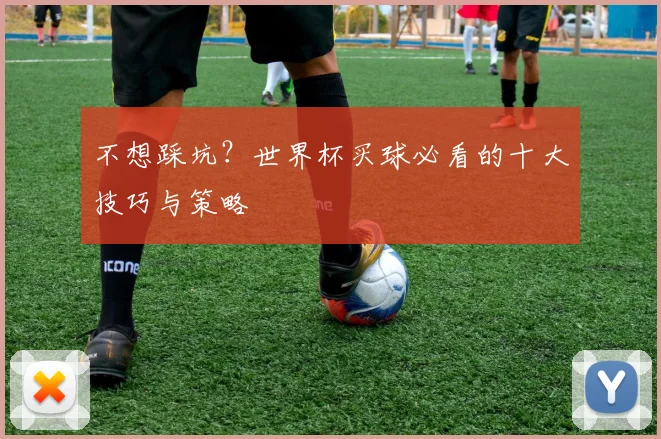 不想踩坑?世界杯买球必看的十大技巧与策略