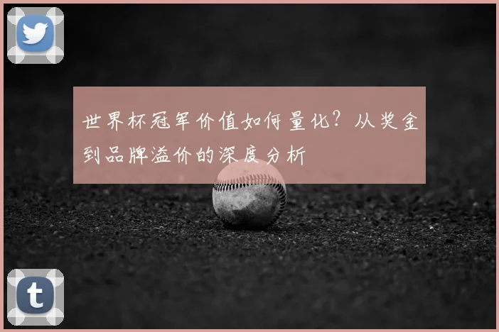 世界杯冠军价值如何量化?从奖金到品牌溢价的深度分析
